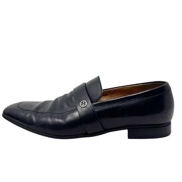 GUCCI Broadwick black mens loafers Interlocking GG Logo shoes size 9.5 - Picture 7 of 16